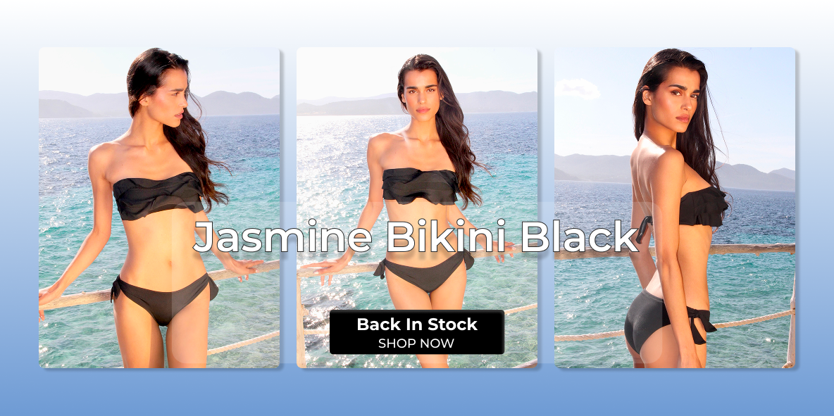 Jasmine Bikini col. Black Back in Stock