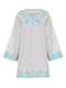 Turquoise Hearts Kaftan