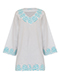 Turquoise Hearts Kaftan