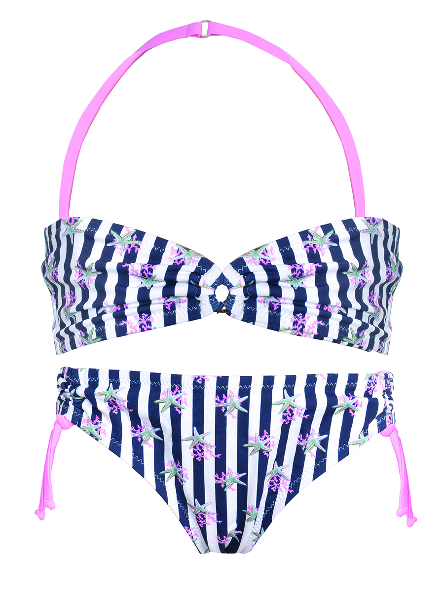 Coral Stripe Bikini