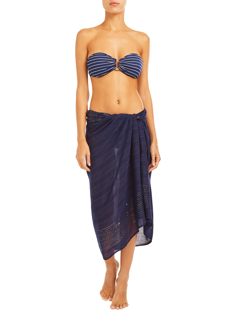 navy beach sarong